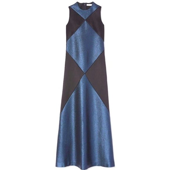 Tory Burch Holloway Gown Formal Dress in Navy X-Small - Picture 9 of 12